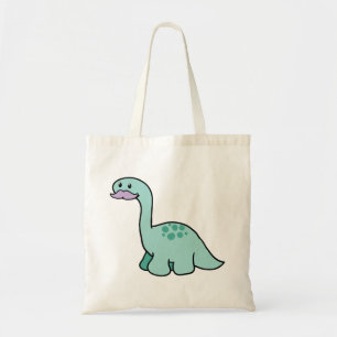 Cute Moustache Dinosaur Tote Bag
