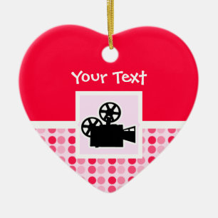 Cute Movie Camera Ceramic Tree Decoration