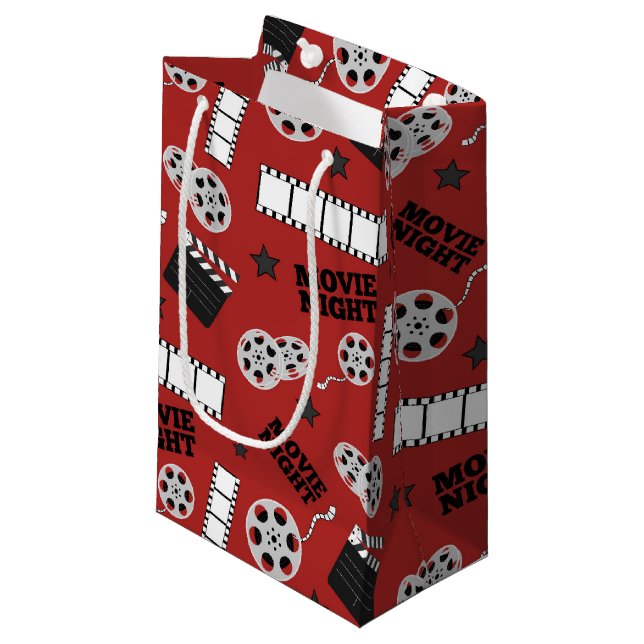 Cute movie night pattern tiled party bag (Front Angled)