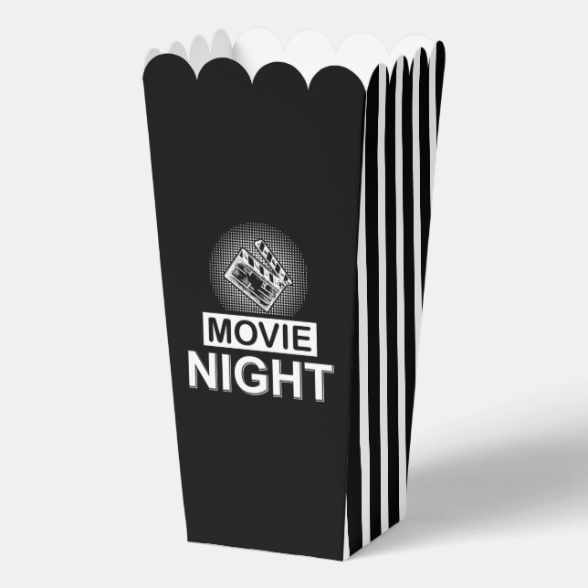 Cute movie night popcorn favour box (Front)