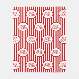 Cute Movie night popcorn red white blanket