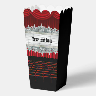 Cute movie theater party popcorn favour box