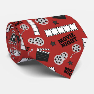 Cute movie theater tiled pattern tie