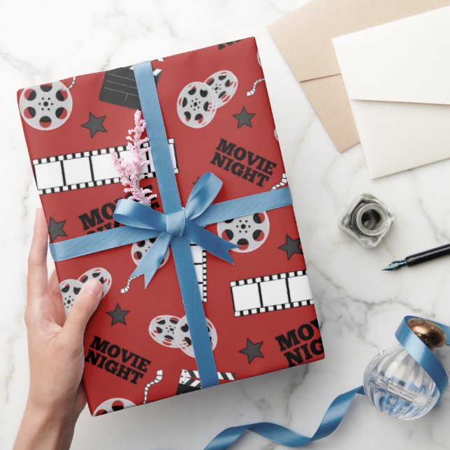Cute Movie Theatre party tiled Wrapping Paper (Gifting)