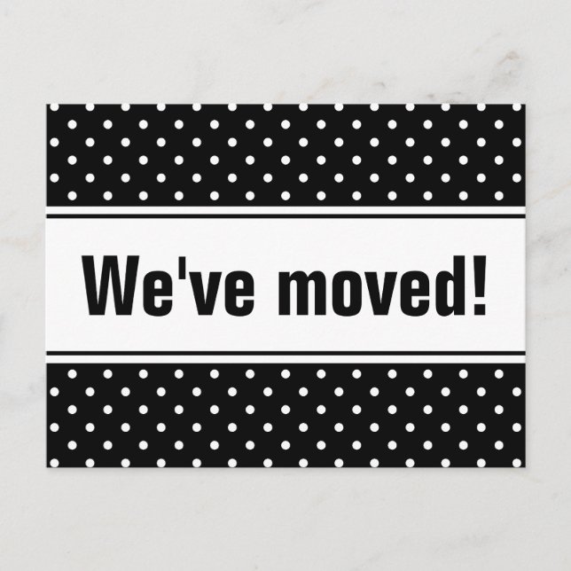 Cute moving postcards with polka dots (Front)