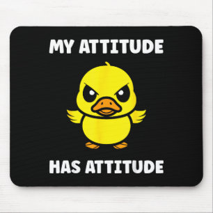 Cute Mpy Duck Animal Funny Defiance Bad Attitude Mouse Mat