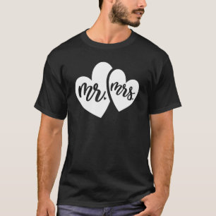 Cute Mr And Mrs Just Married Engagement Marriage 2 T-Shirt