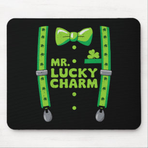 Cute Mr Lucky Charm St Patricks Day Boys Kids Todd Mouse Mat