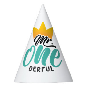 Cute Mr Onederful 1st Birthday Party Hat
