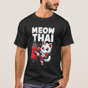 Cute Muay Thai Boxing Cat Martial Arts Muay Thai F T-Shirt