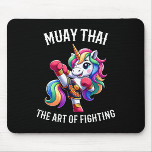 Cute Muay Thai Unicorn - Kickboxing And Unicorn Th Mouse Mat