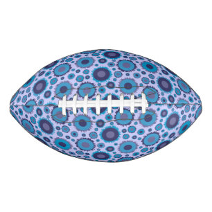 Cute multi blue colours suns patterns american football
