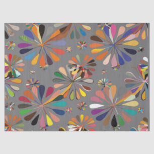 Cute Multi-Colour flowers Tissue Paper