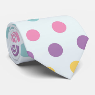 Cute multi colour polka dot tie