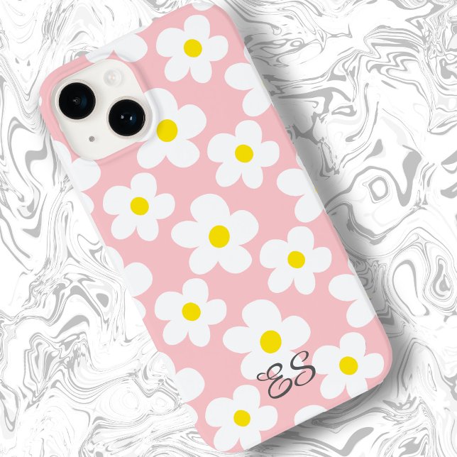 Cute multi coloured retro daisies girly floral Case-Mate iPhone case (Creator Uploaded)