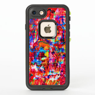 Cute multi colours abstract waves painting