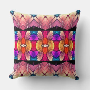 Cute multicolor all over fabric print pattern cushion