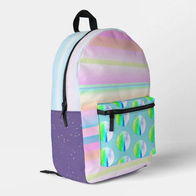 Cute multicolor Backpack (Back Corner Left)