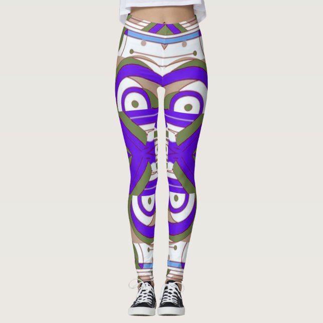 Cute multicolor classic "Ratti_Creative_Arts"  Leg Leggings (Front)