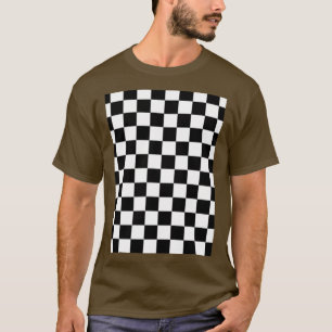 Cute Multicolor Digital Design In Black and White T-Shirt