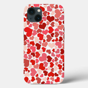 Cute Multicolor Hearts iPhone 13 Case