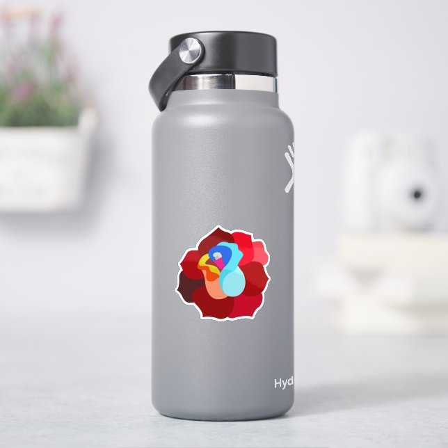 Cute multicolor rose (HydroFlask)