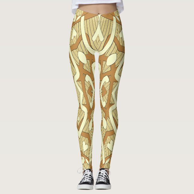 Cute multicolor seamless "Ratti_Creative_Arts" Leggings (Front)