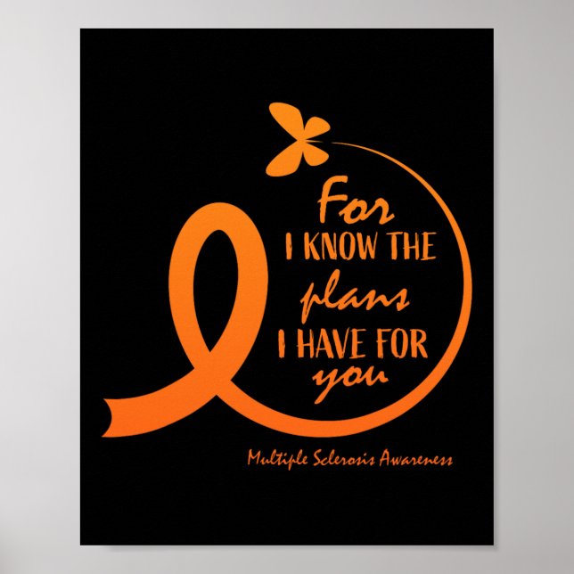 Cute Multiple Sclerosis Awareness Gift Christian B Poster (Front)