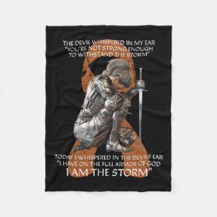 Cute Multiple Sclerosis Women Gifts Orange Awarene Fleece Blanket