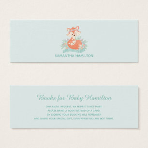Cute Mum and Baby Fox Boy Baby Shower Book Request