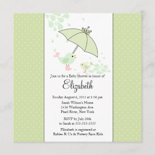 CUTE Mum & Baby Bird Baby Shower Invitation