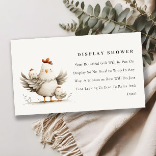 Cute Mum Baby Chick Display Shower Baby Shower Enclosure Card