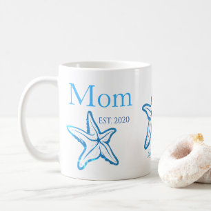 Cute Mum Blue Starfish Beachy Coffee Mug