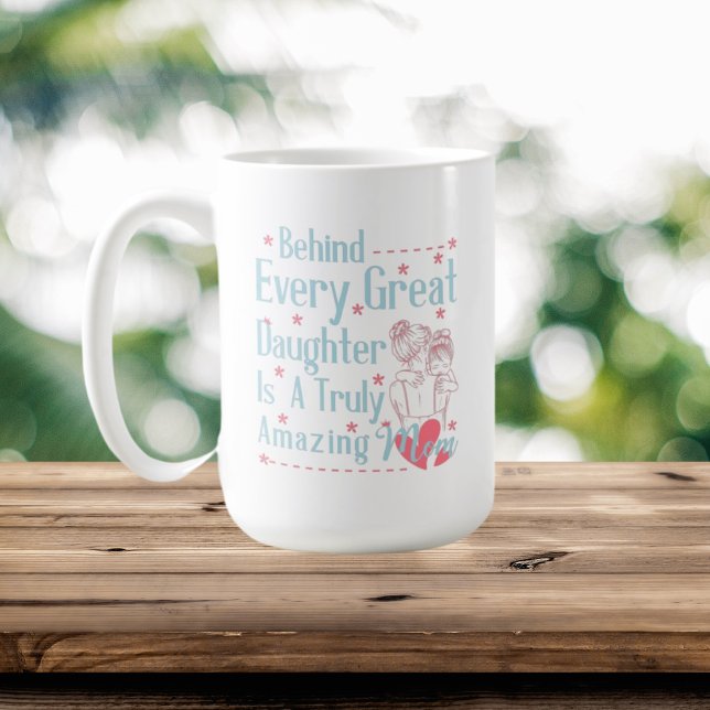 cute Mum Daughter poem add monogram Coffee Mug (Creator Uploaded)