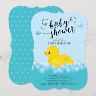 Cute Mum Duck & Baby Shower Invitation