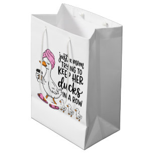 Cute Mum Ducks word art Medium Gift Bag