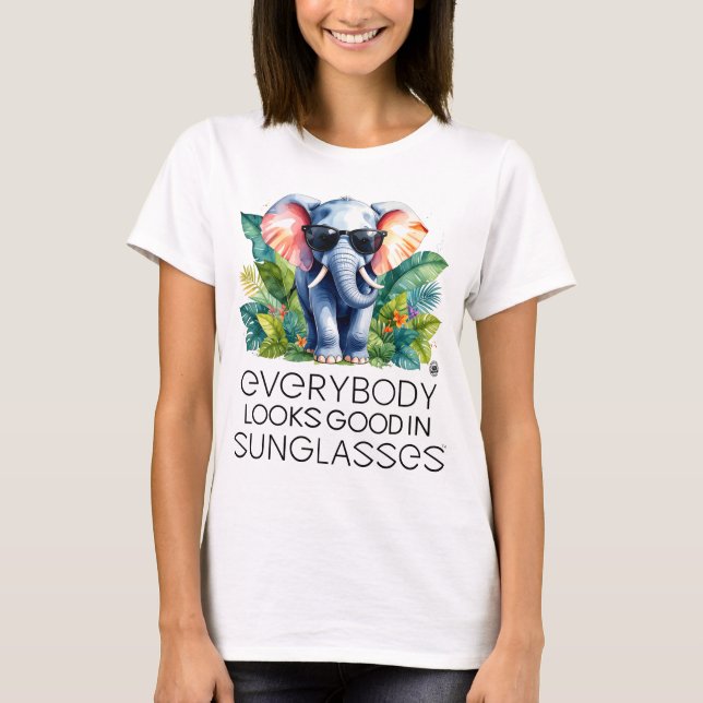 Cute Mum Elephant T-Shirt – Eco-Cute (Front)