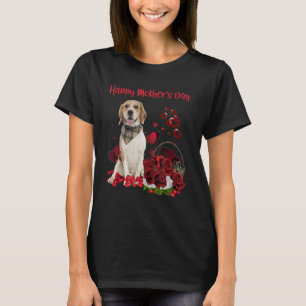 Cute Mum Flower Happy Mother's Day Love Dog 4 T-Shirt