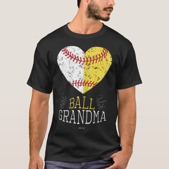 Cute Mum Funny Baseball Ball Grandma Softball Gift T-Shirt (Front)