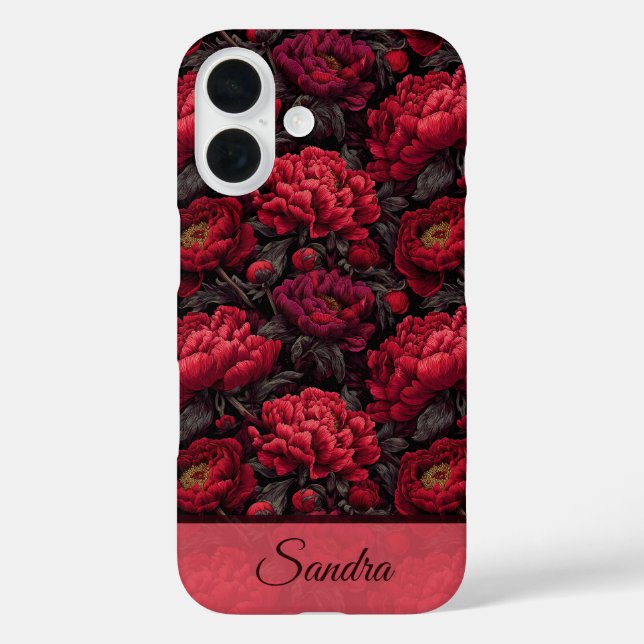 Cute Mum Gift Peony Floral Custom Case-Mate iPhone Case (Back)