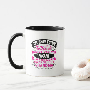 Cute Mum Grandma word art Mug
