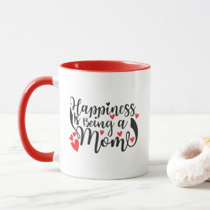 Cute Mum happiness word art Mug