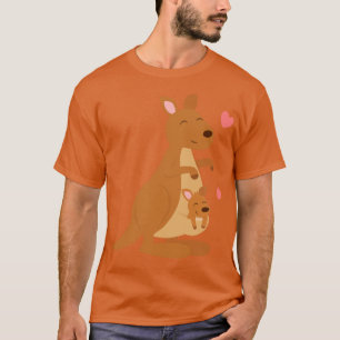 Cute Mum Kangaroo And Joey T-Shirt