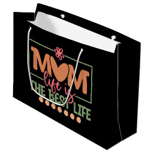 Cute Mum life best word art Mother's Day Large Gift Bag