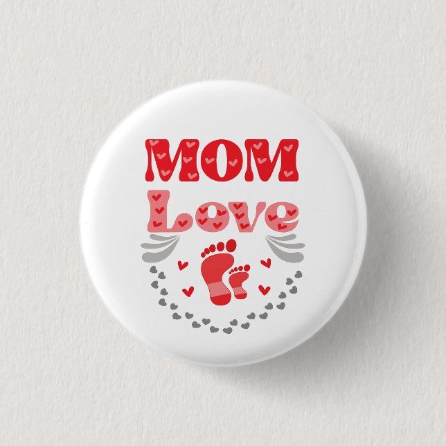 Cute Mum Love 3 Cm Round Badge (Front)