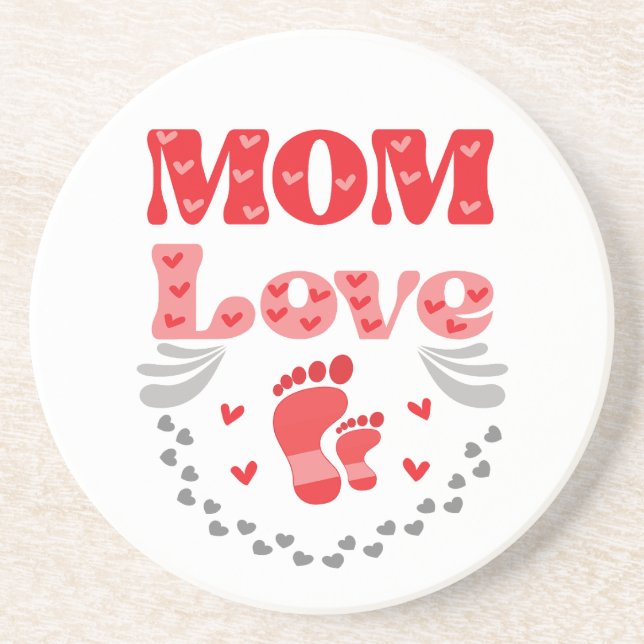 Cute Mum Love Coaster (Front)