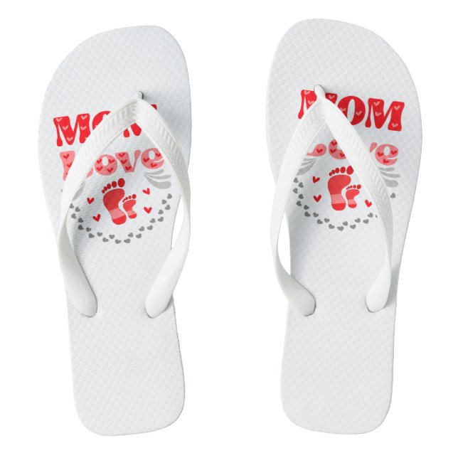 Cute Mum Love  Flip Flops (Footbed)