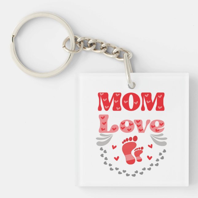 Cute Mum Love Key Ring (Front)