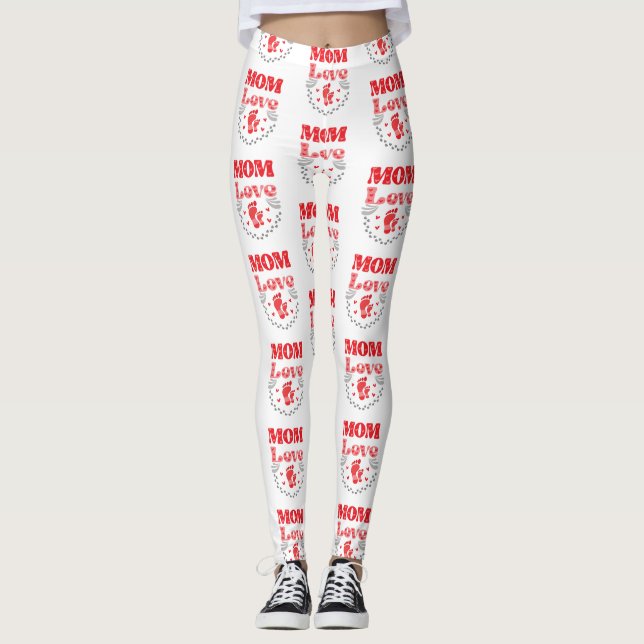 Cute Mum Love Leggings (Front)