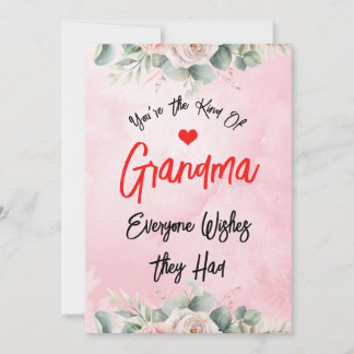 Cute Mum Mother's Day For Lovely Grandma Custom Holiday Card